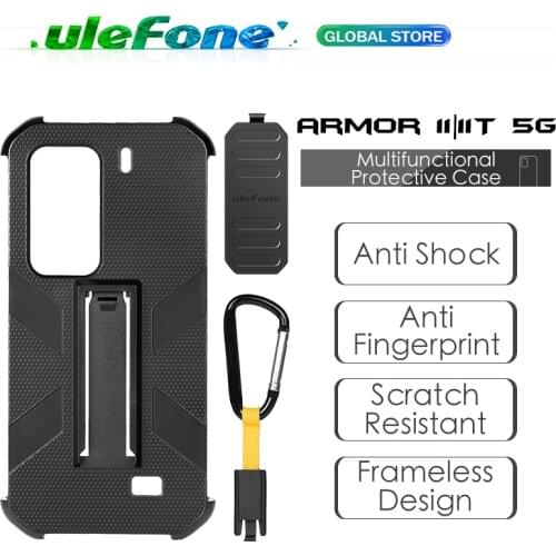 Ulefone Phone Case For Ulefone Armor 11 Original TPU Multifunctional Protective Case Belt Clip and Carabin Black Case
