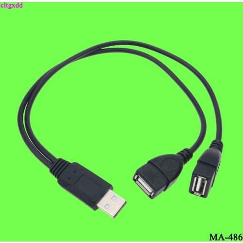 Cltgxdd USB Charging Power Cable Cord Extension Cable USB 2.0 A 1 male to 2 Dual USB Female Male Data Hub Power Adapt