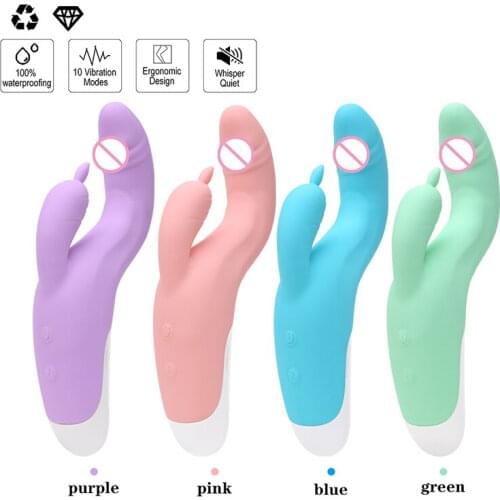 Adult Sex Toys 10 Speed G-pot Vibrator USB Charging Dildo Rabbit Vibrators Femme Masturbator Sex Toys For Women