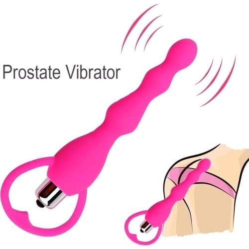 1Pc Anal Beads Vibrators Gay Prostate Anal Vibrator Sex Toy for Women Massage Smooth Butt Silicone But Plugs Sex Toys for Couple