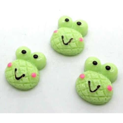 20Pcs Resin Frog Decoration Crafts Flatback Cabochon Scrapbooking Fit Hair Clips Embellishments Beads Diy