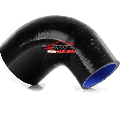 90 Degree 76mm - 102mm 3" to 4" Silicone Elbow Reducer Intercooler Hose pipe