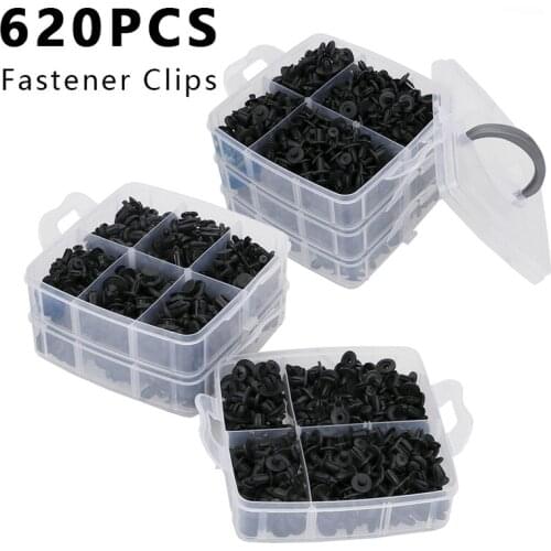 620 Pcs Mixed Auto Fasteners Vehicle Car Bumper Clips Retainer Fastener Rivet Door Panel Fender Liner Universal Fit for All Car