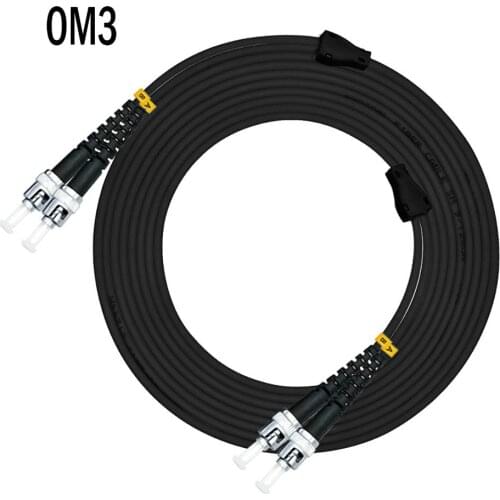 656ft Outdoor Armored 200Meters Duplex ST/PC-ST/PC 50/125 OM3 Multimode 10GB Fiber Optic Cable Patch Cord Jumper ST to ST