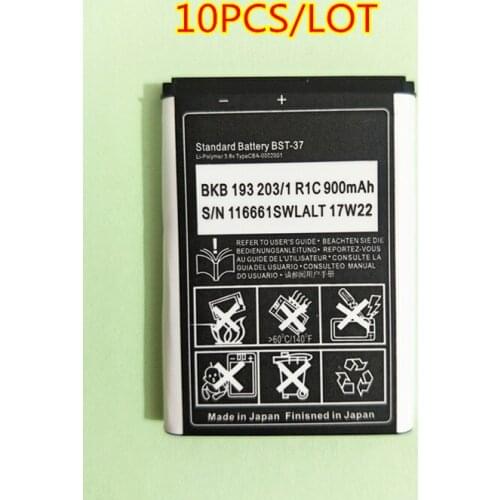 AZK 10PCS/LOT New BST-37 Battery for Sony Ericsson K750/ D750i W800i W810i K600 K610i D750i K200i K220i Mobile Phone battery