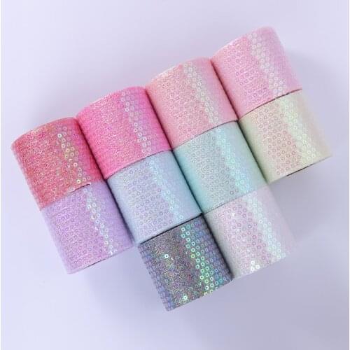 10yard/roll 60mm/120mm Glitter Sewing Sequin Trim Round Paillett Sequins Ribbon Braid Sequins Fabric Material DIY Crafts Supply