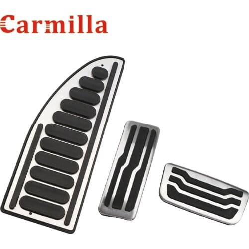 Carmilla Stainless Car Gas Pedals Fuel Brake Pedal Pads Cover for Ford Everest Endeavour Raider Ranger 2016 2017 2018 2019 2020