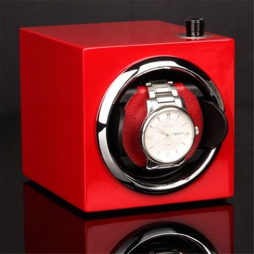 Watch Winder ,LT Wooden Automatic Rotation 1+0 A Storage Case Display Box ( red orange black ) 2019 New style