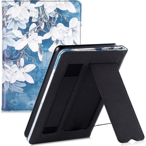 Stand Case for Kindle Paperwhite 10th Generation 2018/2020 (Model PQ94WIF) - PU Leather Cover with Hand Strap/Auto Sleep/Wake