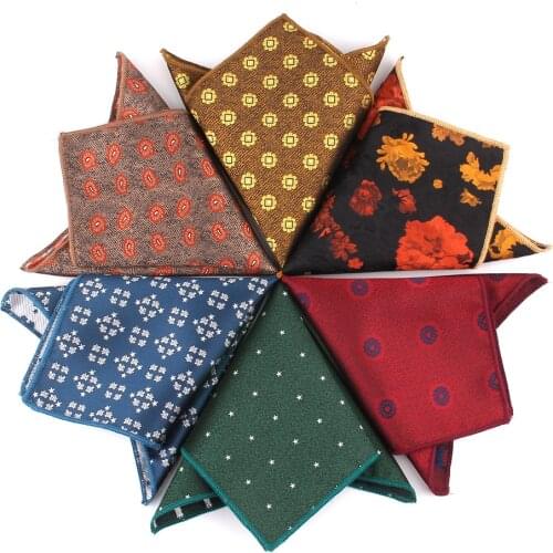 Floral Pocket Square For Men Women Jacquard Chest Towel Wedding Hanky Gentlemen Hankies Mens Suits Handkerchief Pocket Towel