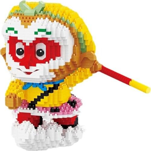 Kids toys Monkey King Micro Building Blocks Hand-Made Model Educational Toys Tiny Diamond Building Blocks Ornaments kids toys