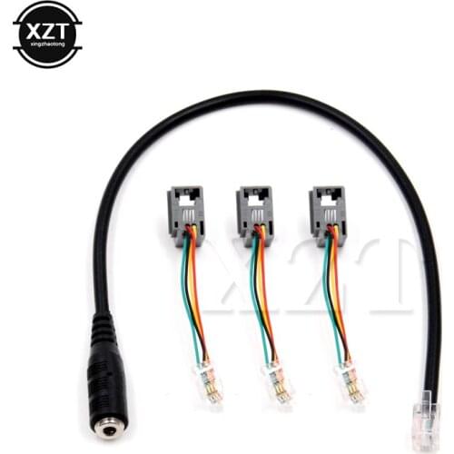 3.5mm Smartphone Adapter Cable Jack to RJ9 RJ10 Headset To Office Phone Cable Cord Converter For Telephone hot sale newest