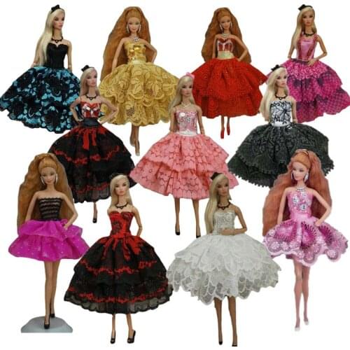 Classic Floral Lace Princess Dress 11.5" Doll Clothes For Barbie Clothes Outfits Party Gown Vestido 1/6 BJD Accessories Toy Gift