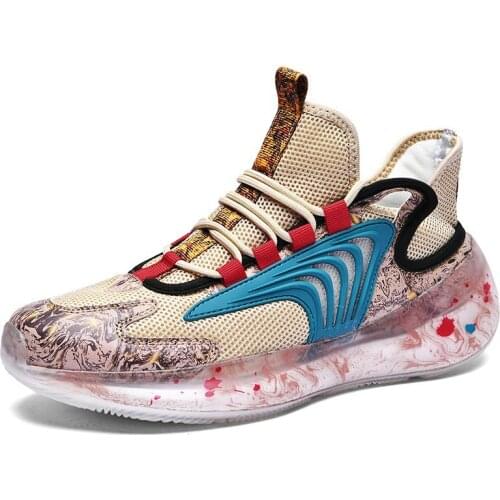 Big Size Summer Breathable Running Shoes Men Sneakers Brand Mens Sports Shoes Sport Man Beige Scarpe Uomo Sneackers Gym GMD-1035