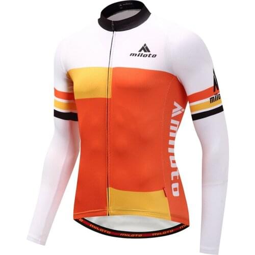 Miloto Men Bike Pro Team Long Sleeve Cycling Jersey cycling clothing maillot ciclismo roupa ciclismo Top