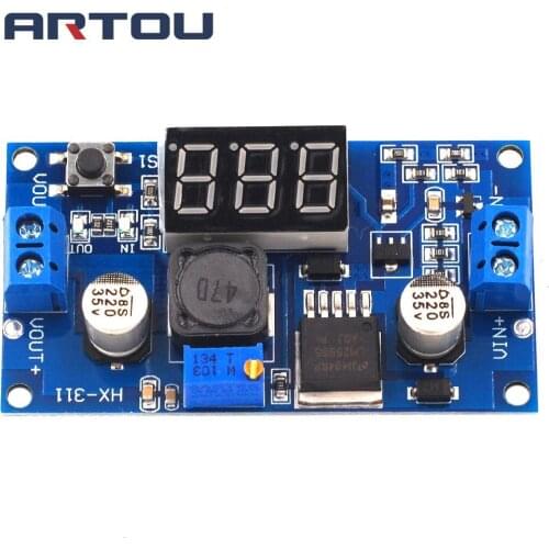 LM2596 LM2596S Power Module + LED Voltmeter DC-DC Adjustable Step-down Power Supply Module with Digital Display