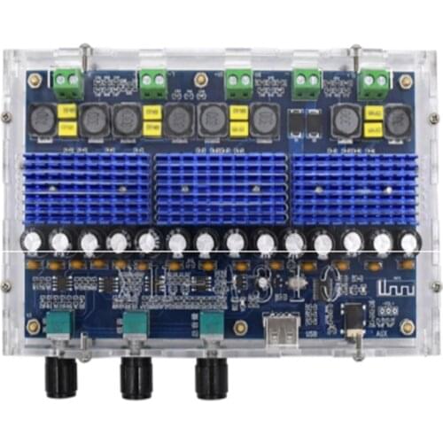 XH-A310 Bluetooth 5.0 TPA3116 D2 Digital Power Stereo Amplifier Board 4 Channels 50Wx2+100Wx2 Dual Bass Subwoofer AMP Module
