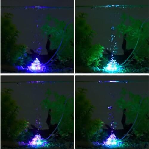 Underwater lamp Aquarium lamp Aquarium light hanging kit Mini fish tank bubble light led diving light colorful change color