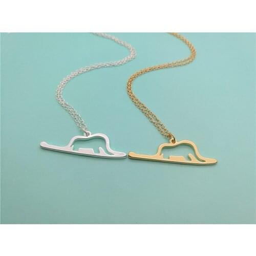 Hollow Outline Le Petit Little Prince Necklace Animal Good Lucky Origami Elephant in a Snake Necklaces for Birthday