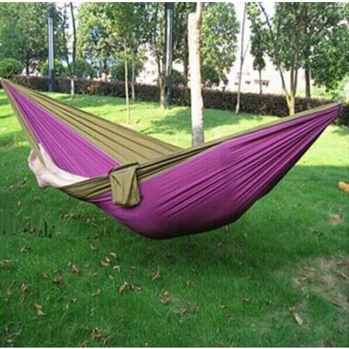 260*140cm Outdoor Portable Double sleeping bag hammock,camping survival high strength Parachute cloth Dormitory swing hammock