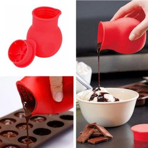 Practical Silicone Baking Material Pot Chocolate Melting Pot Butter Heat Milk Pourer Jug Mould Sauce Baking Pouring Tools