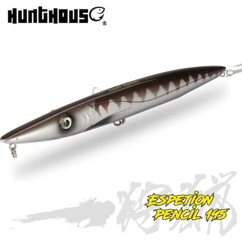 Hunthouse seawater leurre walk dog pencil lure 195mm 44g long cast pencil stickbait fishing bluefish topwater lures don belone