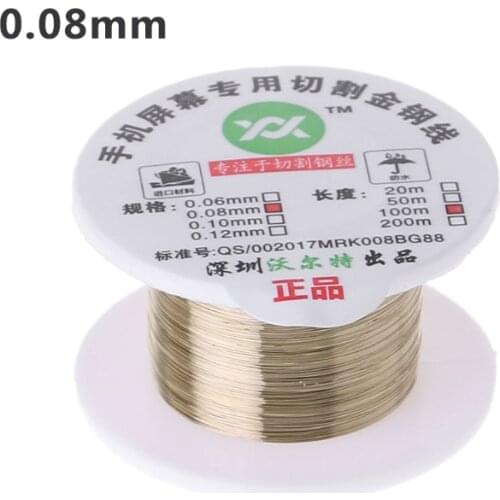 100m Alloy Gold Molybdenum Wire Cutting Line LCD Display Screen Separator Repair