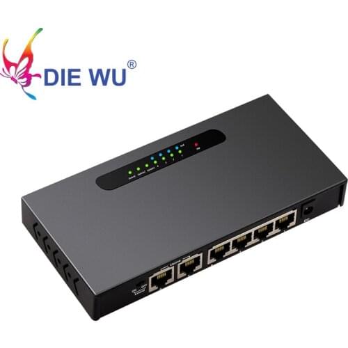 DIEWU POE switch 4 port 10/100Mbps+2 Ports Uplink POE network switch For IP Camera with VLAN support switch