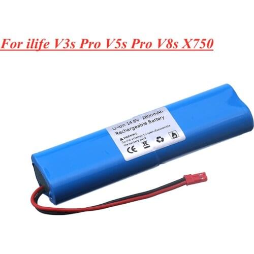 14.4V 2800mAh Replacement Battery For ilife V50 V55 V8s V3s Pro V5s Pro V8s X750 Robot Vacuum Cleaner Battery