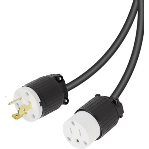 JORINDO NEMA L5-20P 3 pin plug to 5-15R 3 hole socket American power extension cable,Male to female conversion line,15A/20A