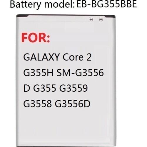 Replacement Battery EB-BG355BBE For Samsung GALAXY Core 2 G355H SM-G3556D G355 G3559 G3558 G3556D 2000mAh