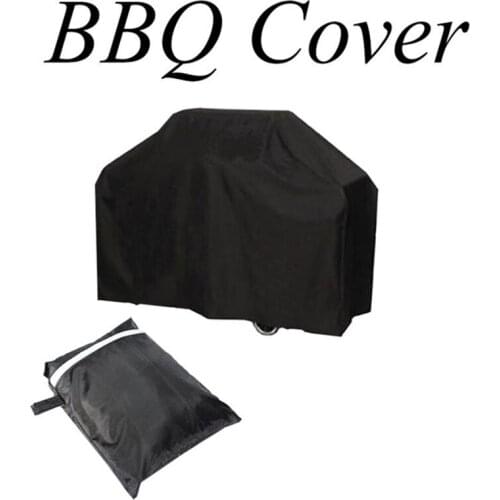 1Pc 100% High Quality Black Waterproof BBQ Cover Outdoor Rain Barbecue Grill Protector For Gas Charcoal Electric Barbeque Grill