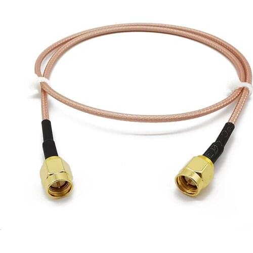 1 piece of RG316 SMA male plug to SMA male plug connector RF coaxial jumper pigtail cable for radio antenna 5cm~1M