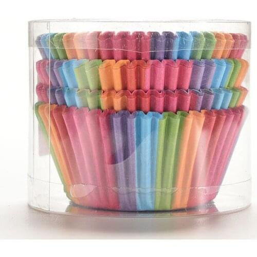 100PCS Cartoon Greaseproof Round Cupcake Paper Cake Cup Holder Muffin Cases Xmas Party Wedding cupcake liner baking cup