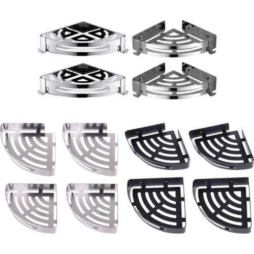 2pcs/set Stainless Steel Kitchen Wall Shelves Bathroom Corner Shelf Wall Mounted Storage Rack Home Toilet Accessories