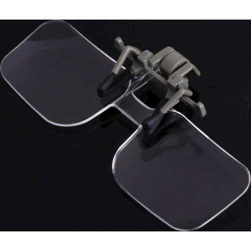 2X Glasses Style Magnifier Magnifying Glass with Clip For Reading L4MF