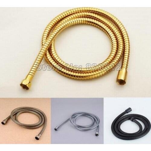 Bathroom Accessory Brass Finish 1.5M Handheld Shower Head Hose Pipe Bathroom Shower Hoses Connector Standard 1/2