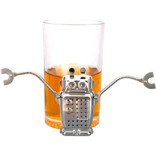 Tea Infusers Cute Robot Stainless Steel Gadgets Drinkware Tea Strainers Tea Tool Kitchen Accessories