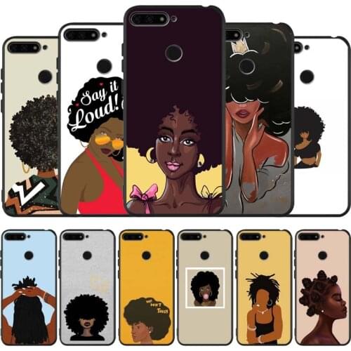 Queen afro black Silicone Phone Case For honor 30 20 Pro 8 8X 9 10 20 Lite Mate 10 20 30 Lite Pro cover