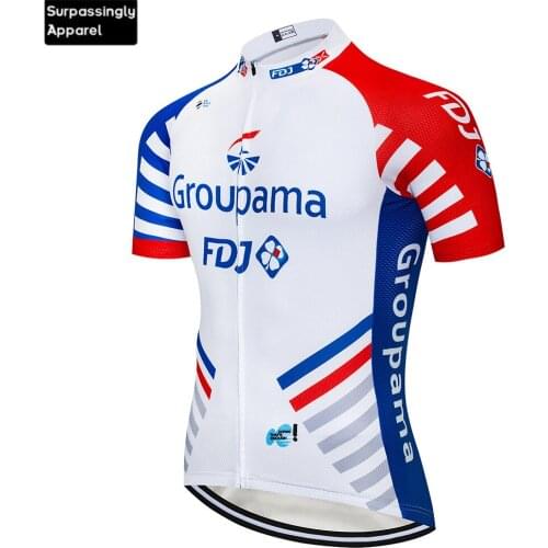 6XL FDJ Team Cycling Jersey Bike Jersey Ropa Ciclismo Quick Dry Summer Outdoor Cycling Wear Mens 2019 Bicycle Maillot Culotte