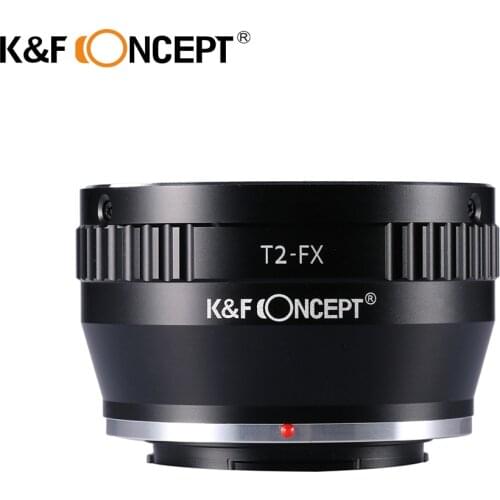 K&F CONCEPT Lens Mount Adapter Ring for Adjustable Copper T2 T Telescope Lens to Fujifilm FX Mount Adapter DSLR Camera Body