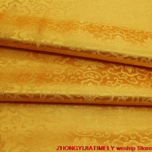 Chinese silk Brocade jacquard weave gold fabric Mongolia Robe cloth DIY bag Book cover Performance clothes 14