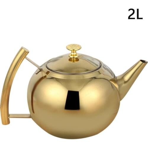 2L Stainless Steel Coffee Pot Hotel Insulation Pot Teapot Magnetic stove kettle Home warm wine jug With filter