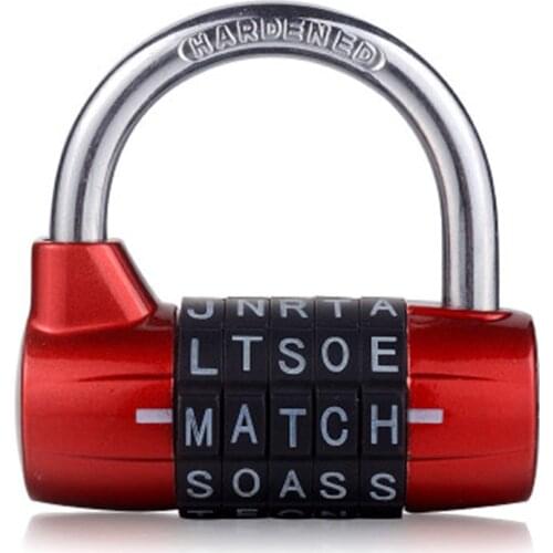 5 Letter Zinc Alloy Combination Padlock Code Password Lock Door Cabinet Drawer Bike Motorcycle Student Locker