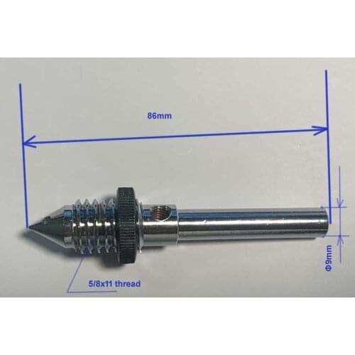 Stainless steel connector 5/8x11 male thread to Dia.9mm