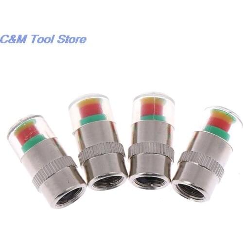 New 4pcs/Lot Tire Pressure Monitor Pressure Gauge Cap Sensor Indicator Alert Monitoring Tools Kit