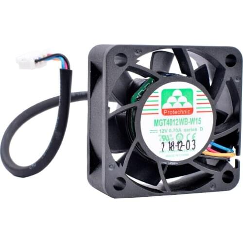 MGT4012WB-W15 4cm 40x40x15mm 40mm fan 4015 DC12V 0.70A 4 lines ball bearing pwm switch high air volume cooling fan