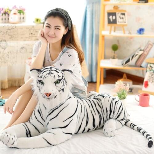 Cute Plush White Tigers Stuffed Animals Plush Doll Beanie Boo Vivid Tiger Model Baby Kids Birthday Gifts Drop Shipping MR19