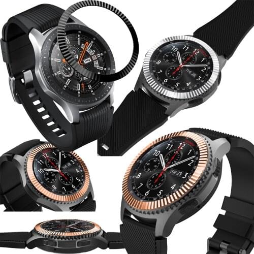 Fashion sport style Suitable for Samsung Gear S3 Frontier Galaxy Watch 46mm bezel ring cover frame anti-scratch metal protection