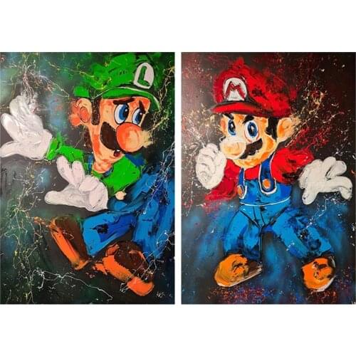 Classic game characters Painting By Numbers For Adults DIY Kits Cartoons HandPainted Oil Picture Coloring By Number Home Decor